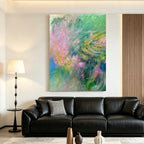 Garden Reverie – Original Hand Painted Abstract Oil Painting on Canvas | Dreamy Botanical Wall Art