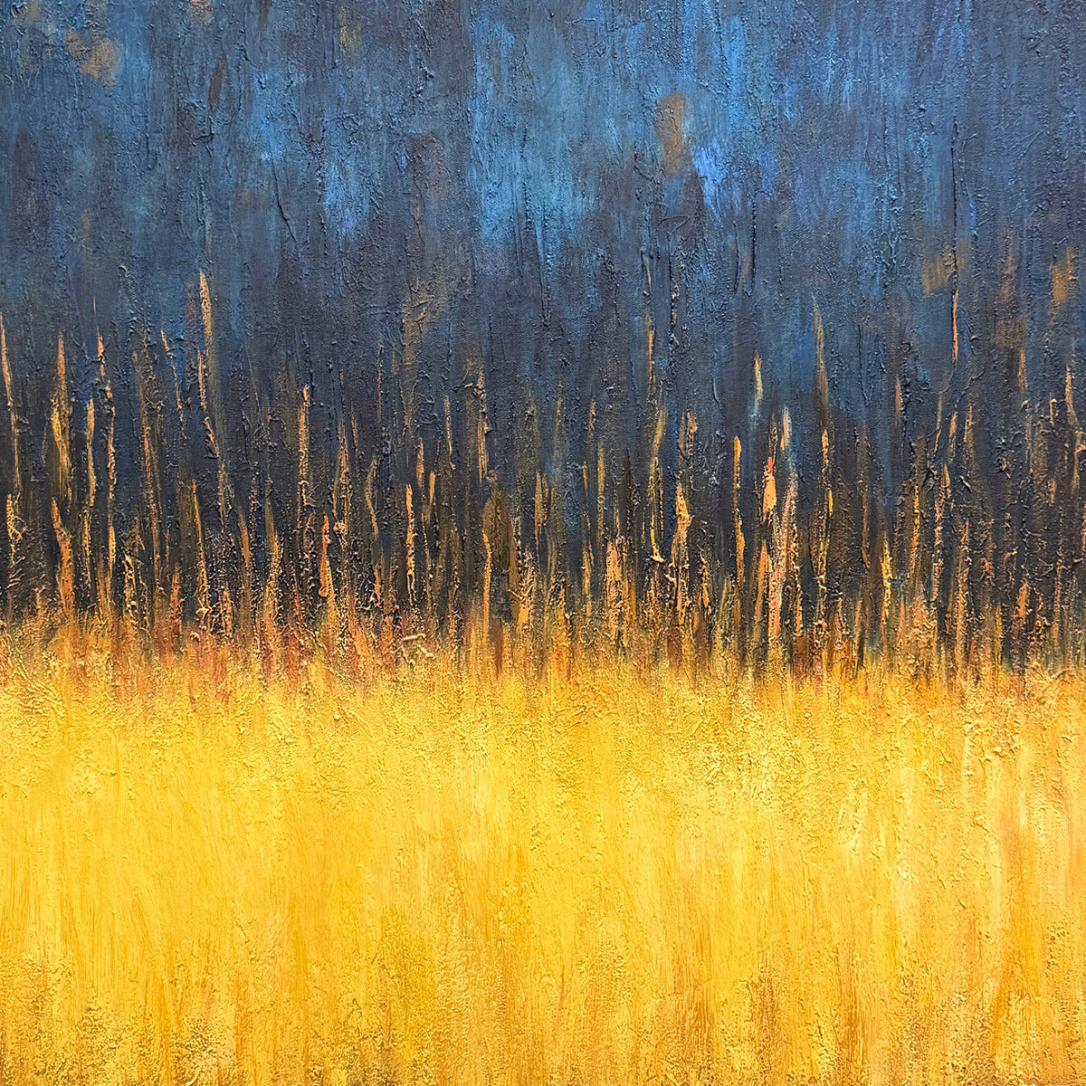 olden Horizon – Original Abstract Oil Painting on Canvas | Modern Landscape Wall Art