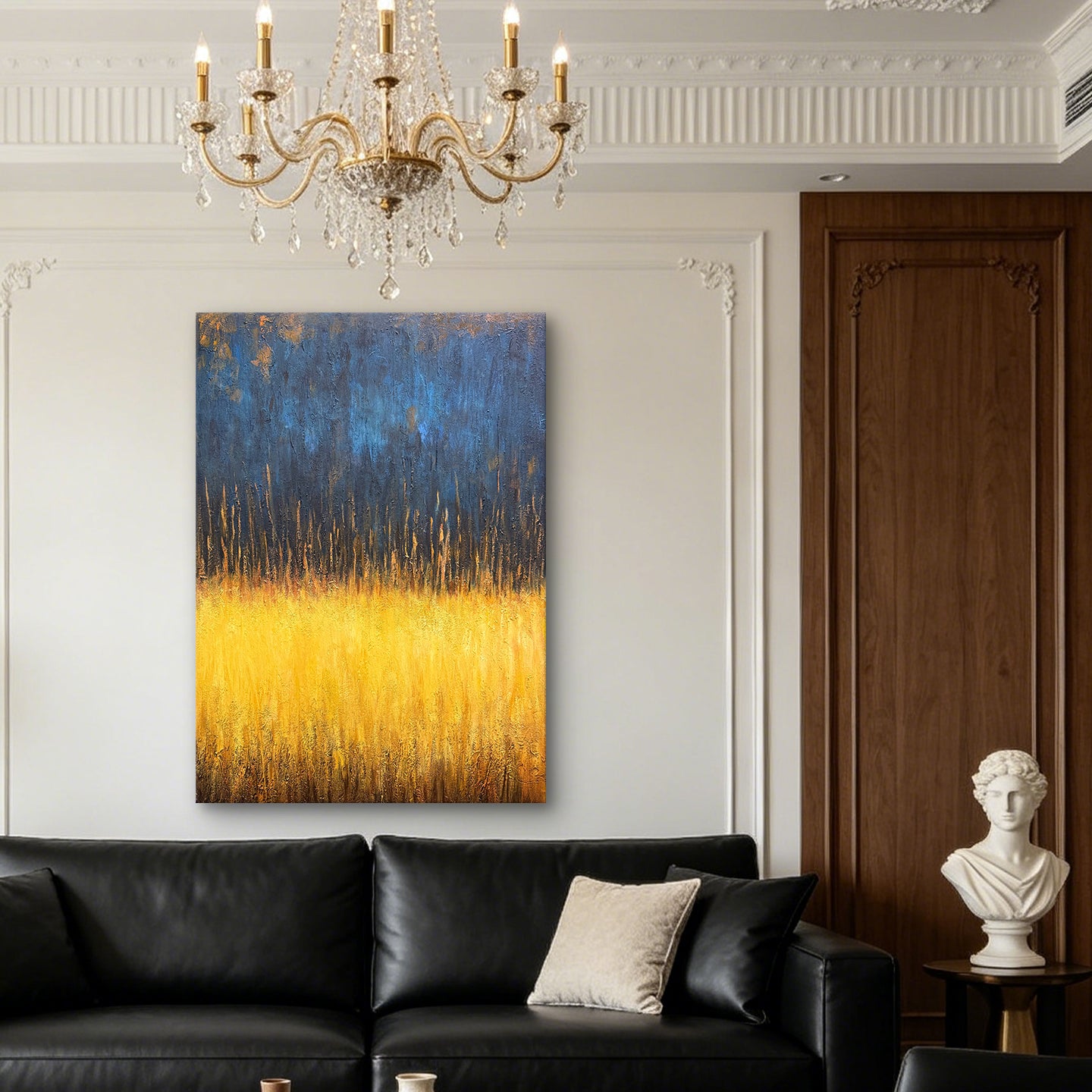 olden Horizon – Original Abstract Oil Painting on Canvas | Modern Landscape Wall Art