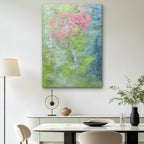 Misty Garden – Original Abstract Oil Painting on Canvas | Atmospheric Botanical Wall Art