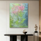 Misty Garden – Original Abstract Oil Painting on Canvas | Atmospheric Botanical Wall Art