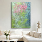 Misty Garden – Original Abstract Oil Painting on Canvas | Atmospheric Botanical Wall Art