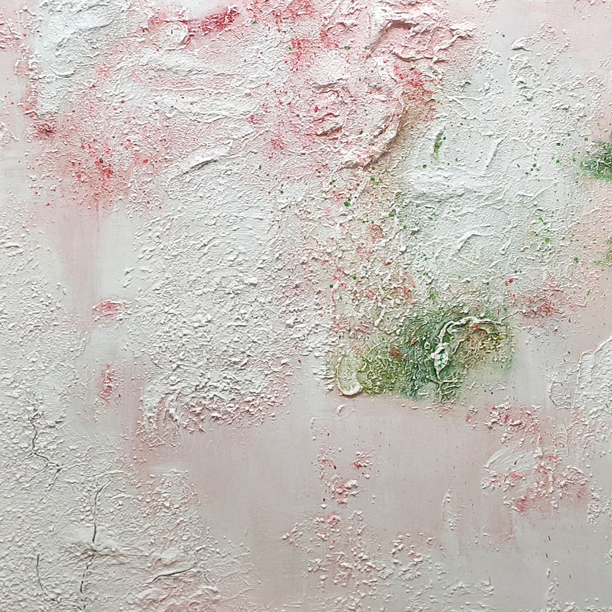 Petal Whispers – Original Textured Abstract Oil Painting | Blush Pink & White Wall Art
