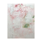 Petal Whispers – Original Textured Abstract Oil Painting | Blush Pink & White Wall Art
