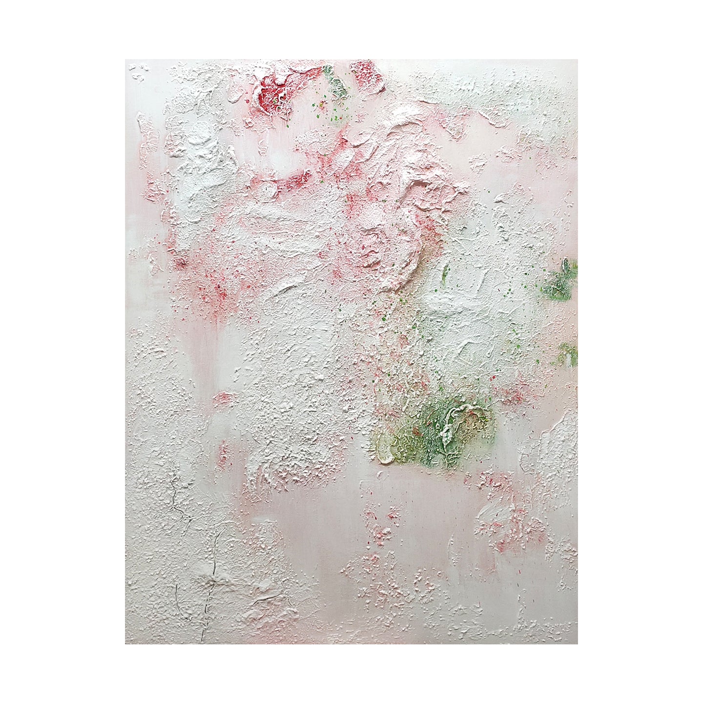Petal Whispers – Original Textured Abstract Oil Painting | Blush Pink & White Wall Art