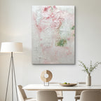 Petal Whispers – Original Textured Abstract Oil Painting | Blush Pink & White Wall Art