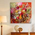 Wild Bloom – Expressionist Floral Oil Painting | Colorful Abstract Wall Art