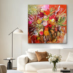 Wild Bloom – Expressionist Floral Oil Painting | Colorful Abstract Wall Art