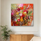 Wild Bloom – Expressionist Floral Oil Painting | Colorful Abstract Wall Art
