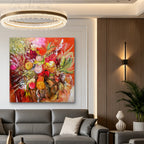 Wild Bloom – Expressionist Floral Oil Painting | Colorful Abstract Wall Art