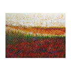 Autumn Echoes – Abstract Autumn Landscape Oil Painting | Textured Field Art