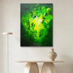Emerald Pulse – Vibrant Green Abstract Oil Painting | Expressive Contemporary Art
