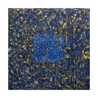 Midnight Alchemy – Blue & Gold Textured Abstract Oil Painting | Modern Wall Art
