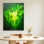 Emerald Pulse – Vibrant Green Abstract Oil Painting | Expressive Contemporary Art
