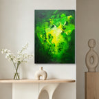Emerald Pulse – Vibrant Green Abstract Oil Painting | Expressive Contemporary Art