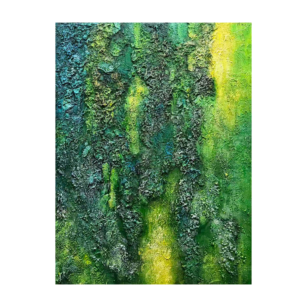 Emerald Forest – Original Textured Abstract Oil Painting on Canvas | Luxury Nature Wall Art