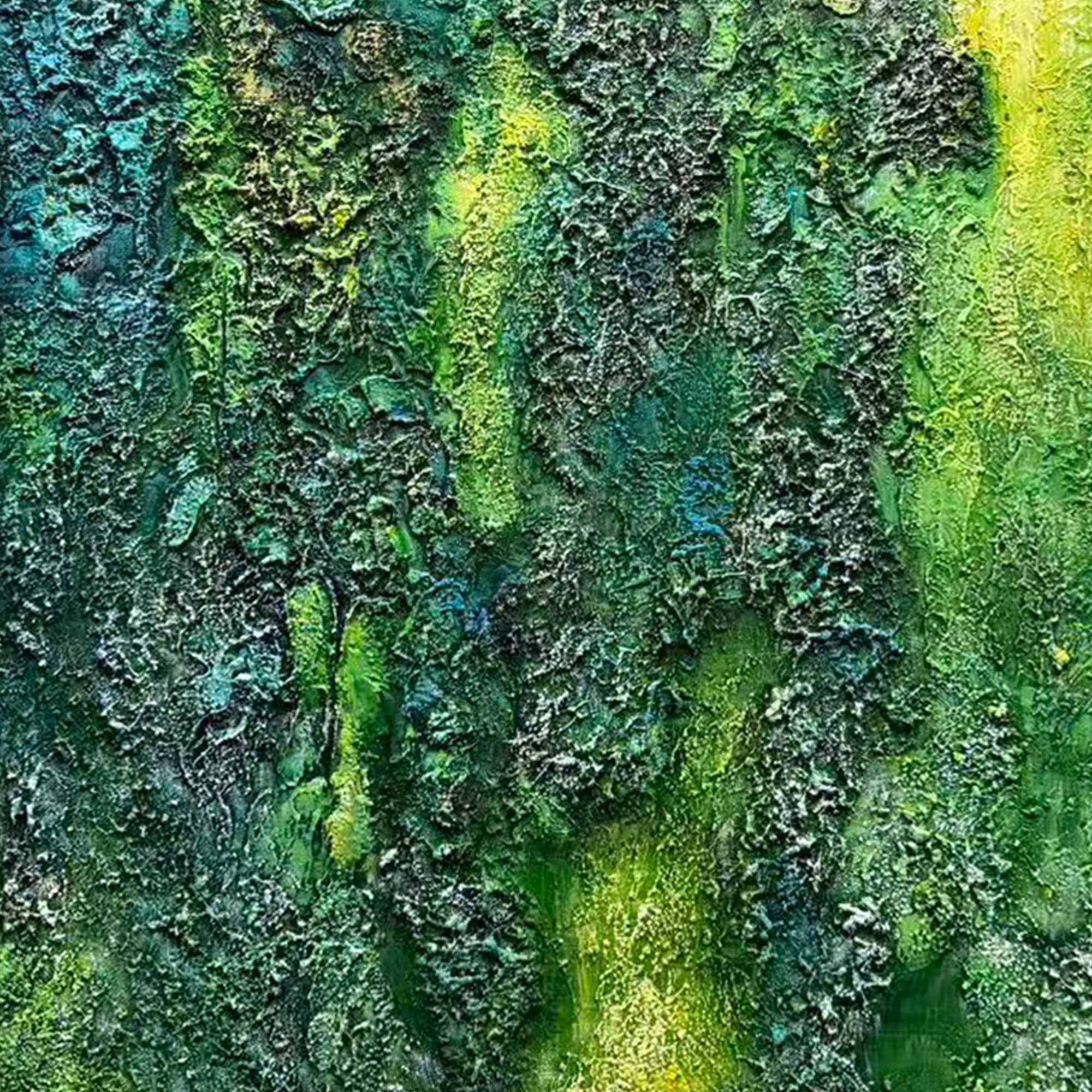 Emerald Forest – Original Textured Abstract Oil Painting on Canvas | Luxury Nature Wall Art