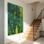 Emerald Forest – Original Textured Abstract Oil Painting on Canvas | Luxury Nature Wall Art