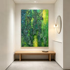 Emerald Forest – Original Textured Abstract Oil Painting on Canvas | Luxury Nature Wall Art