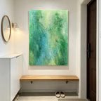 Eternal Green – Original Hand Painted Abstract Oil Painting on Canvas | Contemporary Wall Art