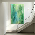 Eternal Green – Original Hand Painted Abstract Oil Painting on Canvas | Contemporary Wall Art