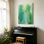 Eternal Green – Original Hand Painted Abstract Oil Painting on Canvas | Contemporary Wall Art