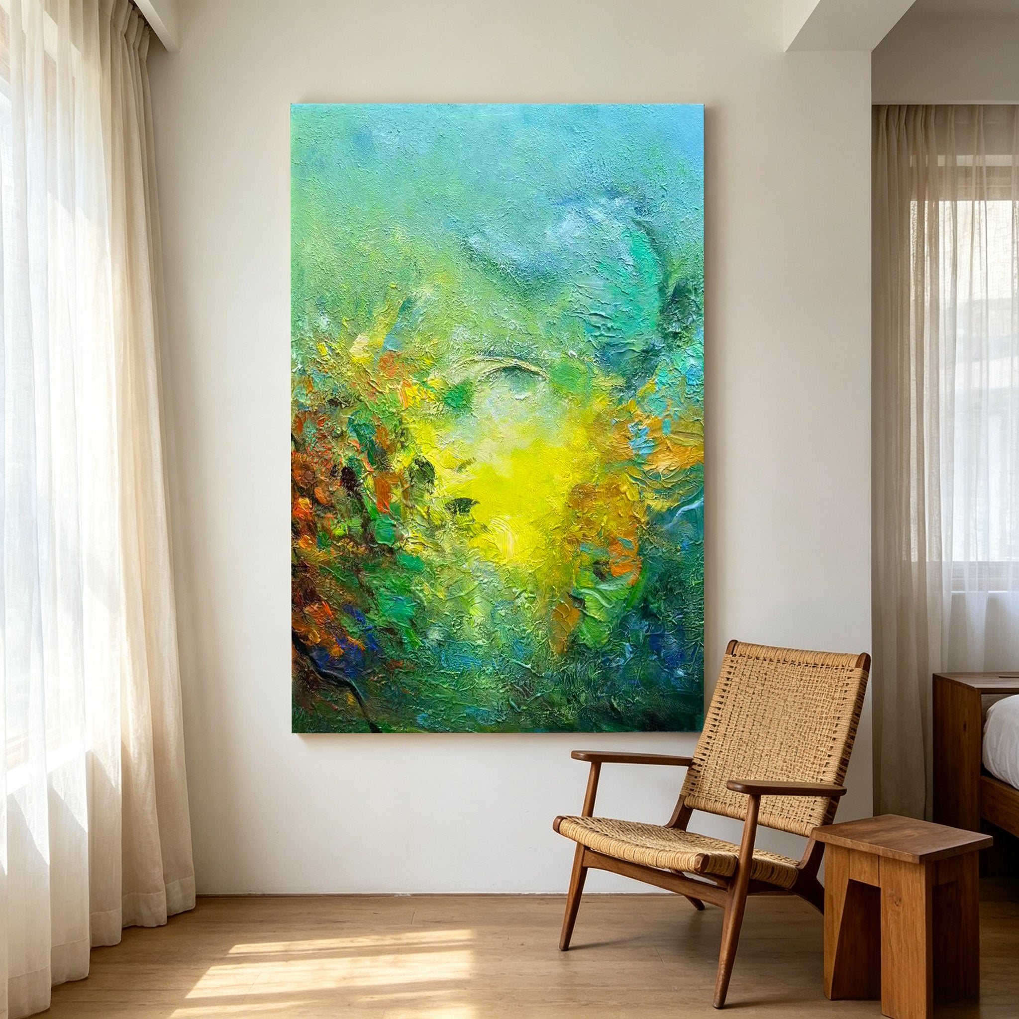 Midsummer – Original Hand Painted Abstract Oil Painting on Canvas | Contemporary Wall Art