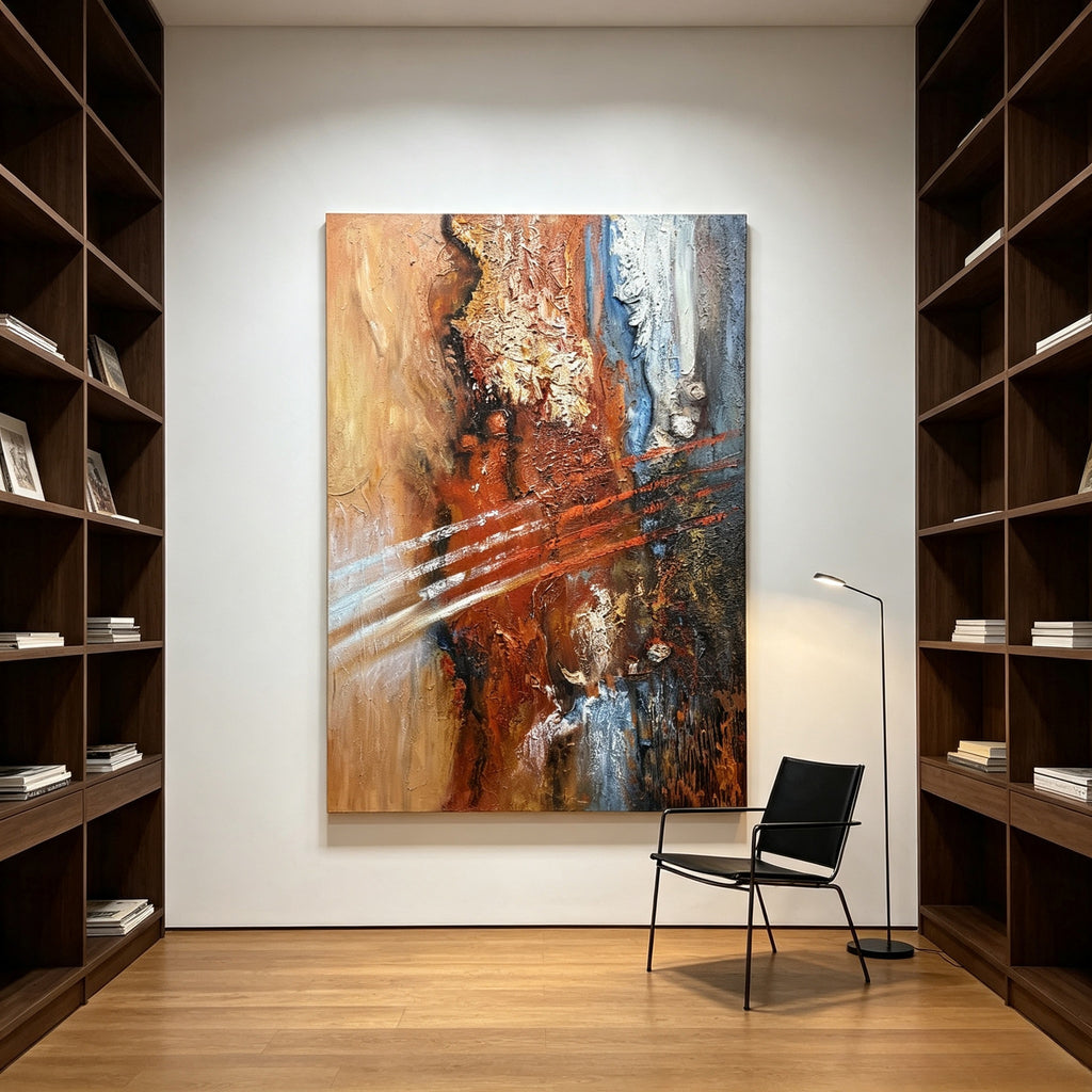 Warm – Original Hand Painted Abstract Oil Painting on Canvas | Contemporary Wall Art