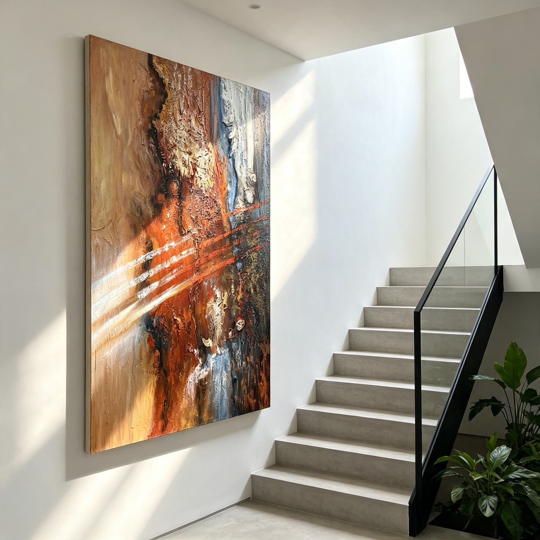 Warm – Original Hand Painted Abstract Oil Painting on Canvas | Contemporary Wall Art