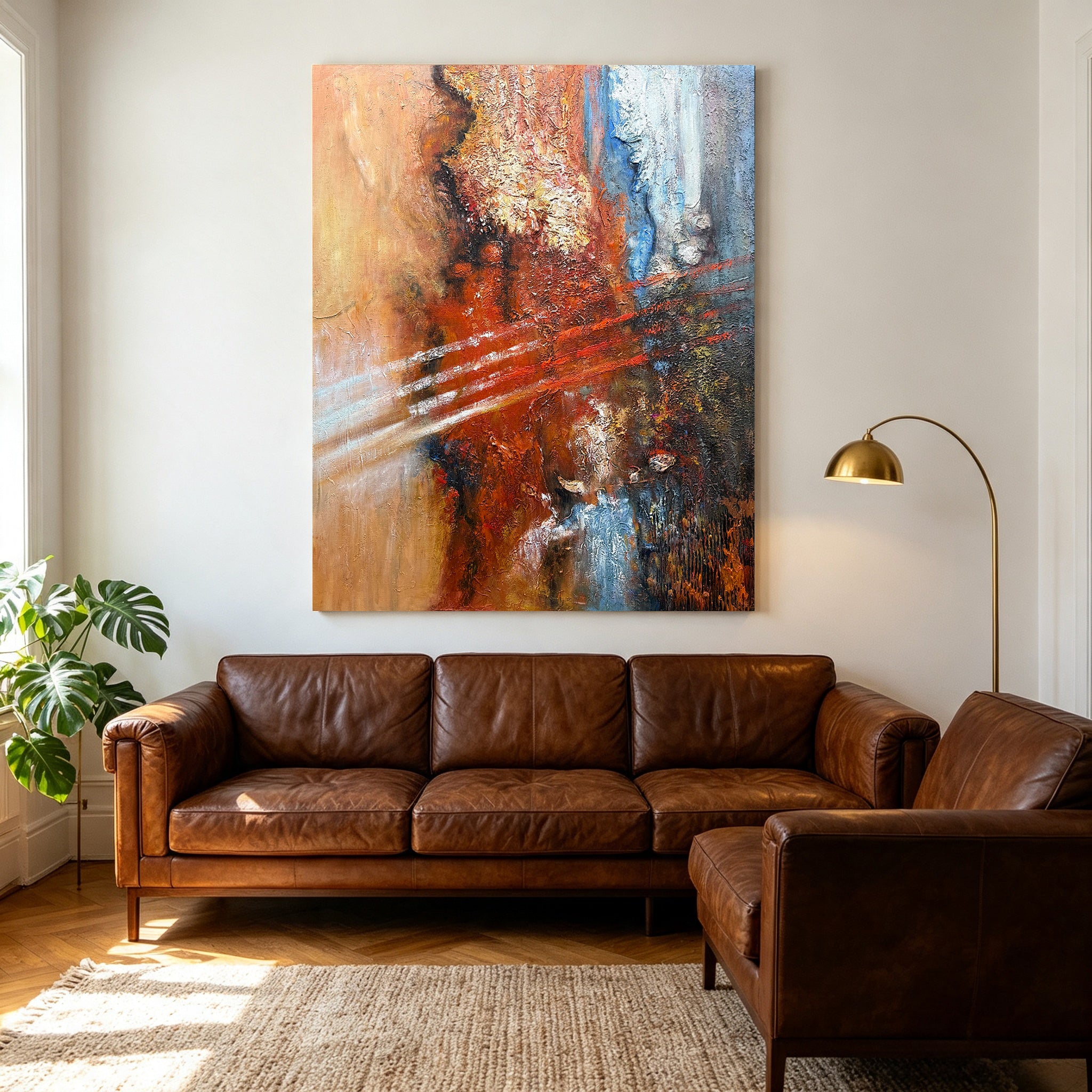 Warm – Original Hand Painted Abstract Oil Painting on Canvas | Contemporary Wall Art