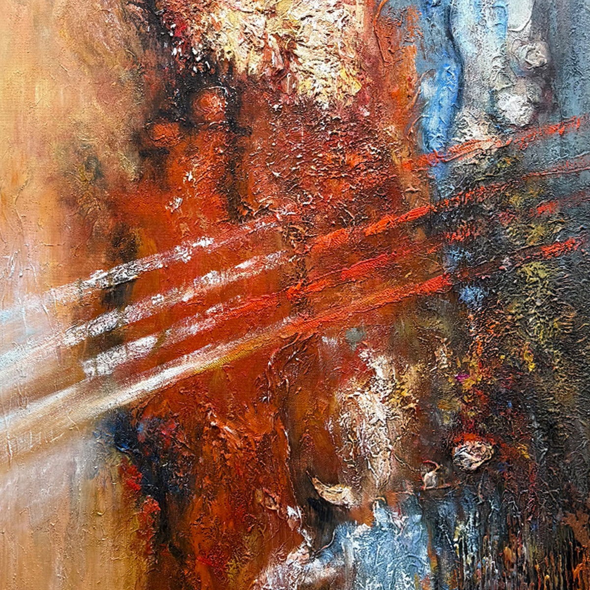 Warm – Original Hand Painted Abstract Oil Painting on Canvas | Contemporary Wall Art